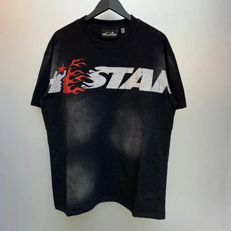 Heavy retro Hell Star Future Man print casual loose round neck short-sleeved T-shirt