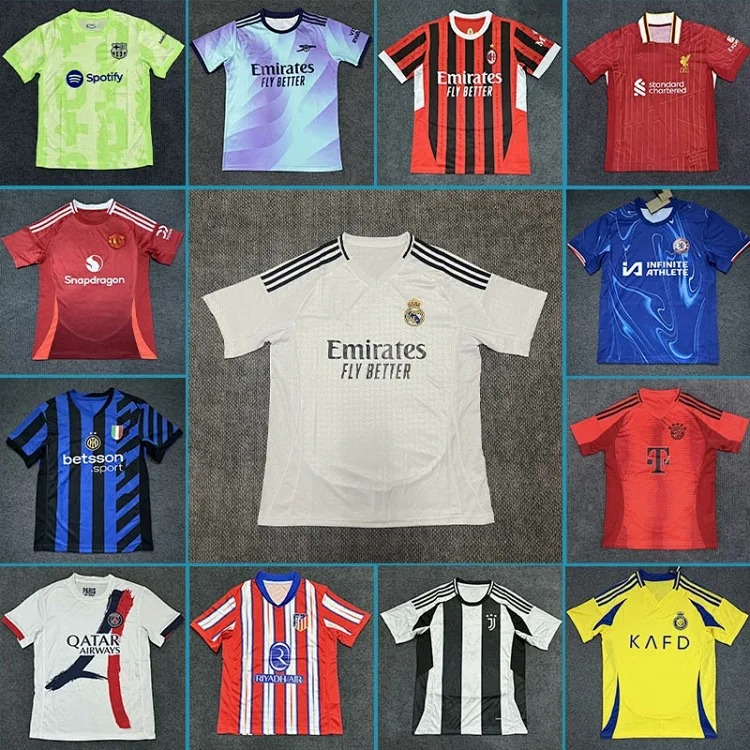 Real Madrid jersey Barcelona Paris Manchester City Arsenal AC Inter Milan Atletico Madrid Miami Leverkusen Bayern football jersey