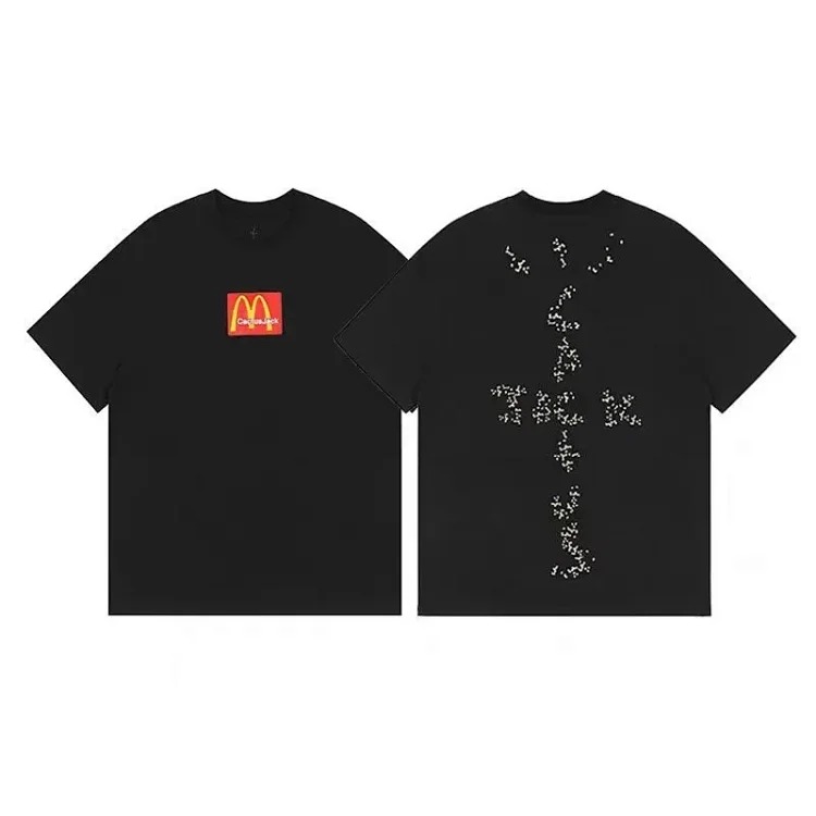 Travis Scott ts Cactus Jack shirt Fujiwara Hiroshi lightning joint TS men's and women's short-sleeved T-shirt