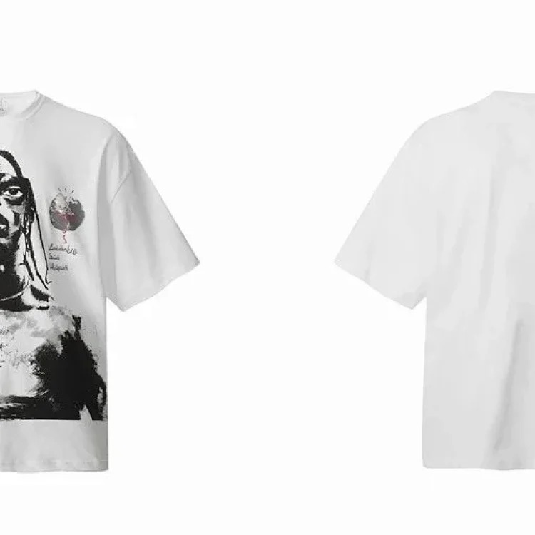 Travis Scott ts Cactus Jack shirt Fujiwara Hiroshi lightning joint TS men's and women's short-sleeved T-shirt