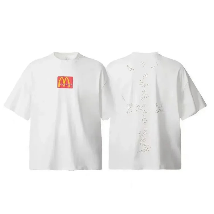 Travis Scott ts Cactus Jack shirt Fujiwara Hiroshi lightning joint TS men's and women's short-sleeved T-shirt