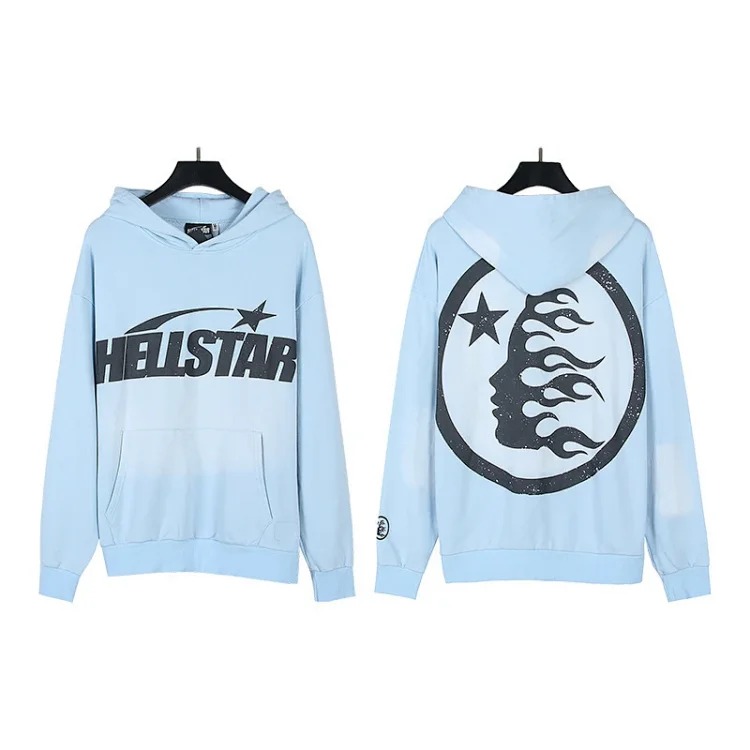 Washed distressed hoodie sweatshirt trousers suit men and women trendy brand