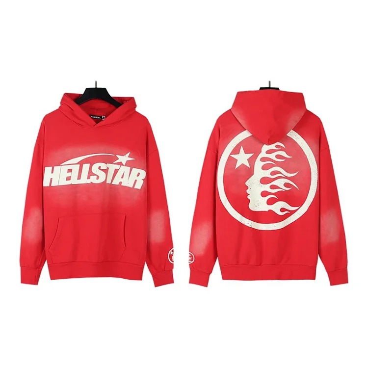 Washed distressed hoodie sweatshirt trousers suit men and women trendy brand