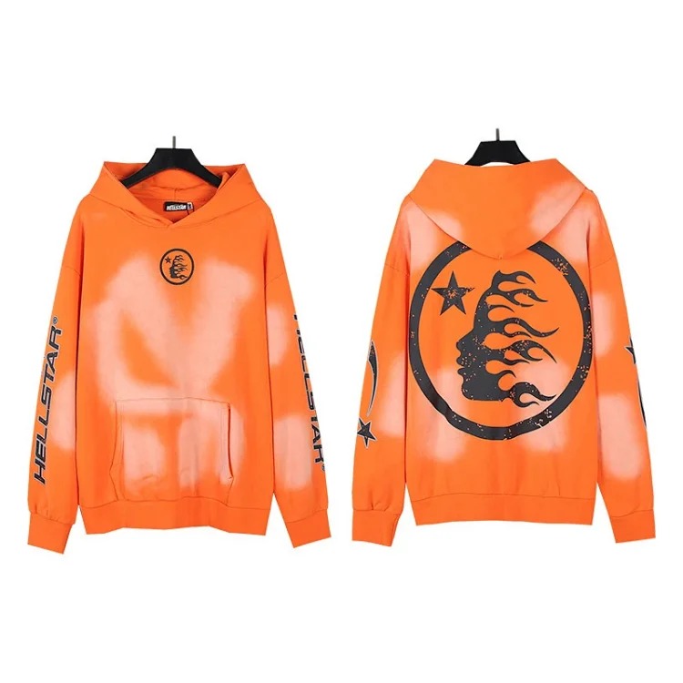 Washed distressed hoodie sweatshirt trousers suit men and women trendy brand