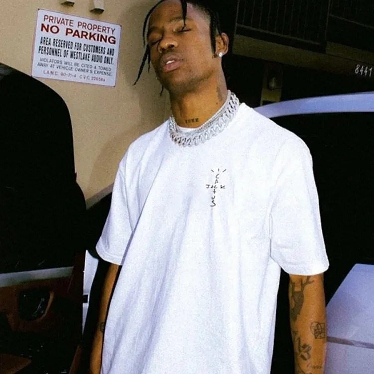 Travis Scott solid color American pure cotton loose high street casual short-sleeved FOG trendy men's and women's T-shirt