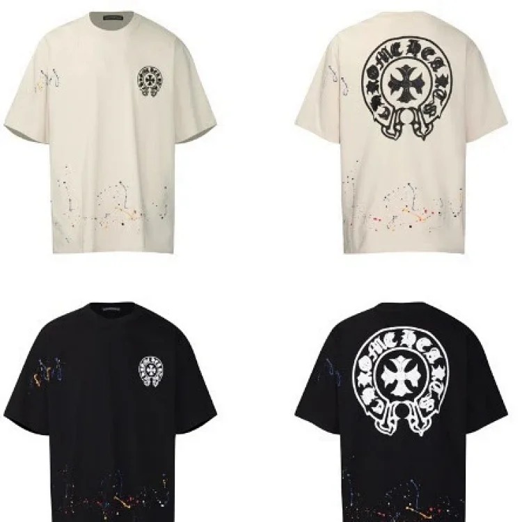 CH summer European and American street hip-hop short-sleeved series for men and women