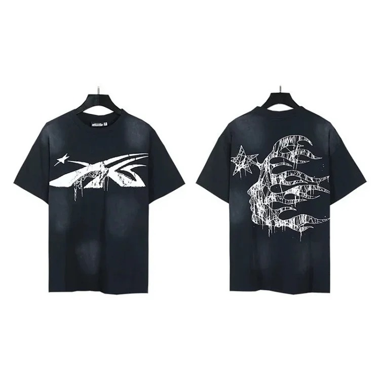 Printed casual loose couple short-sleeved shorts suit