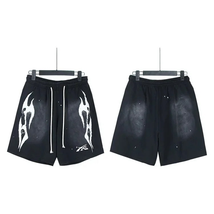 Printed casual loose couple short-sleeved shorts suit