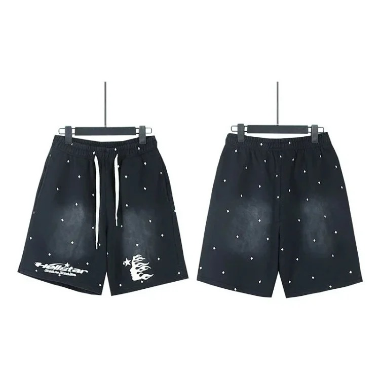 Printed casual loose couple short-sleeved shorts suit