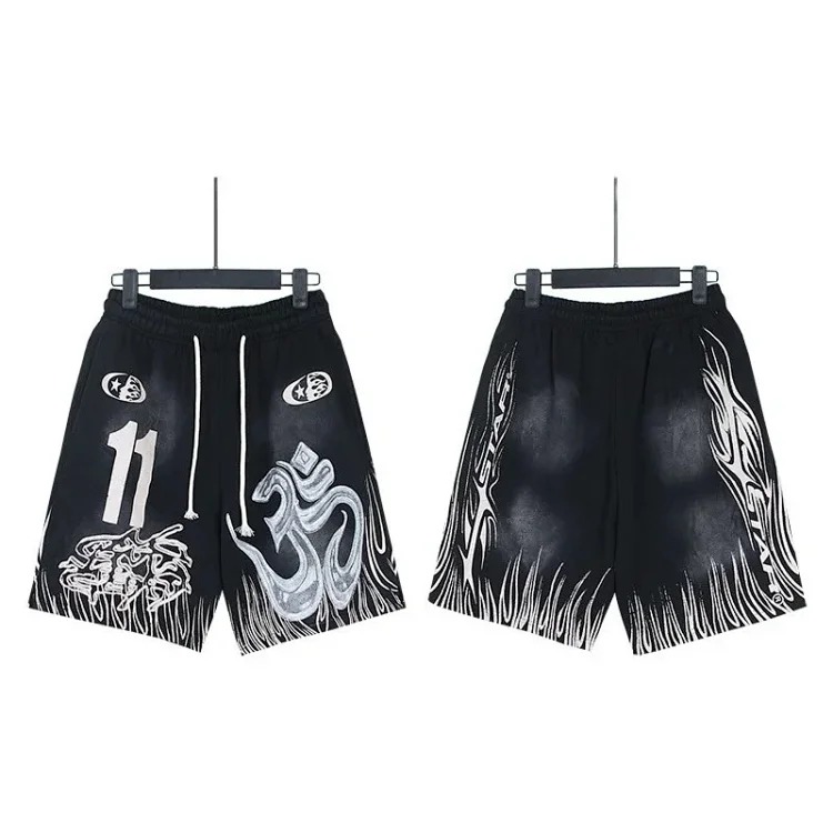 Printed casual loose couple short-sleeved shorts suit