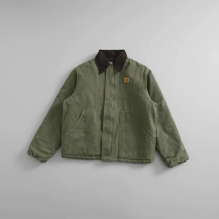 Carhartt style canvas American lapel work jacket classic Detroit jacket men's and women's hooded top trendy