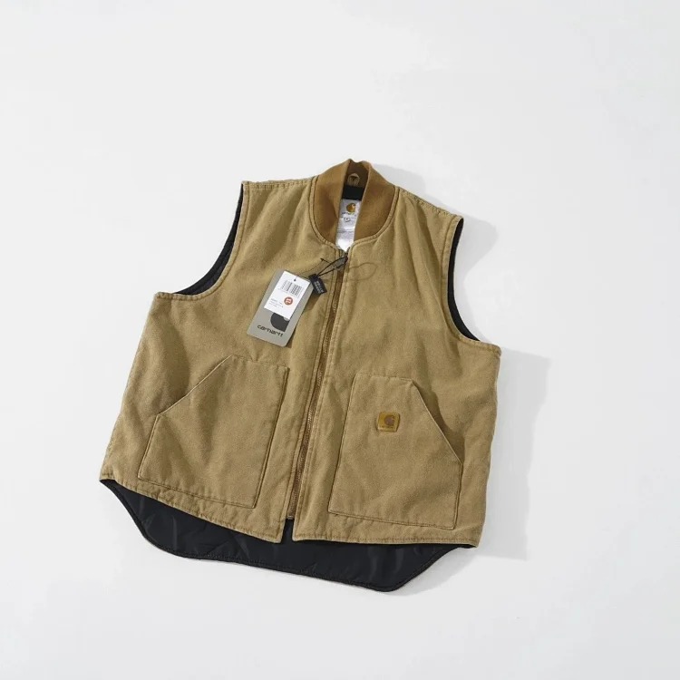 Carhartt style canvas American lapel work jacket classic Detroit jacket men's and women's hooded top trendy
