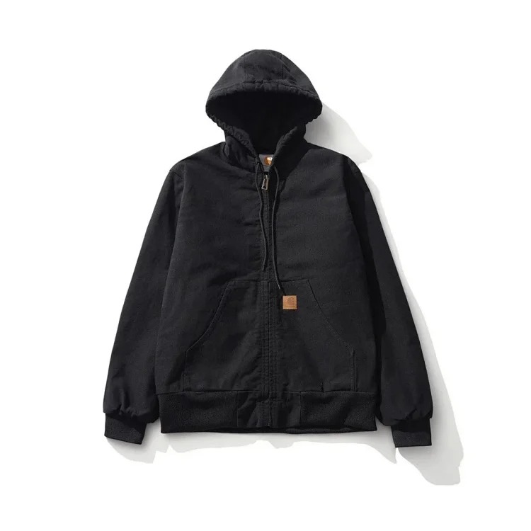 Carhartt style canvas American lapel work jacket classic Detroit jacket men's and women's hooded top trendy