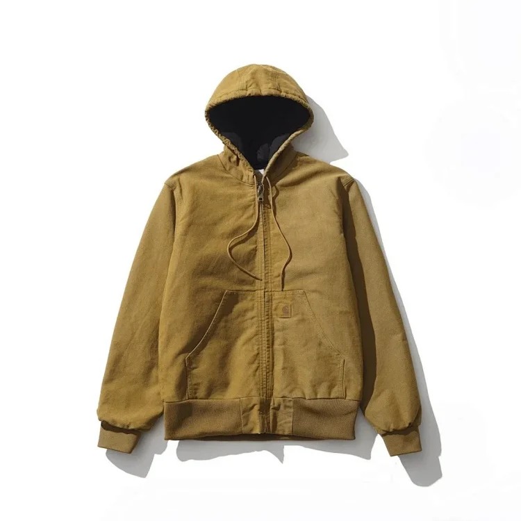 Carhartt style canvas American lapel work jacket classic Detroit jacket men's and women's hooded top trendy