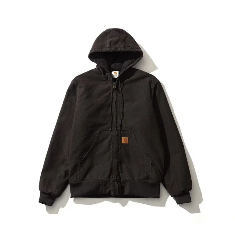 Carhartt style canvas American lapel work jacket classic Detroit jacket men's and women's hooded top trendy