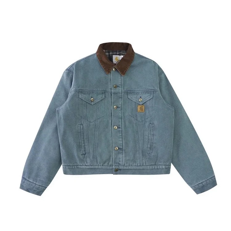Carhartt style canvas American lapel work jacket classic Detroit jacket men's and women's hooded top trendy