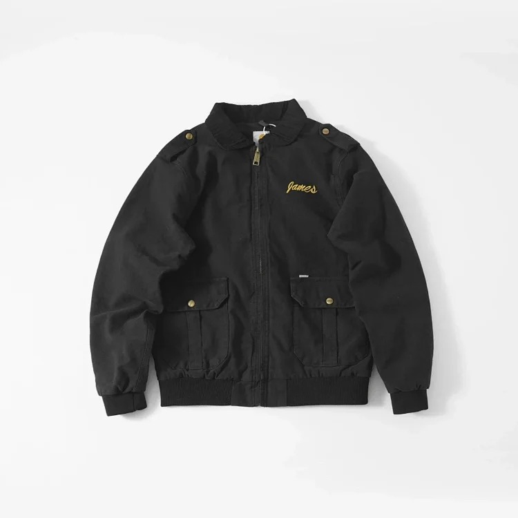 Carhartt style canvas American lapel work jacket classic Detroit jacket men's and women's hooded top trendy