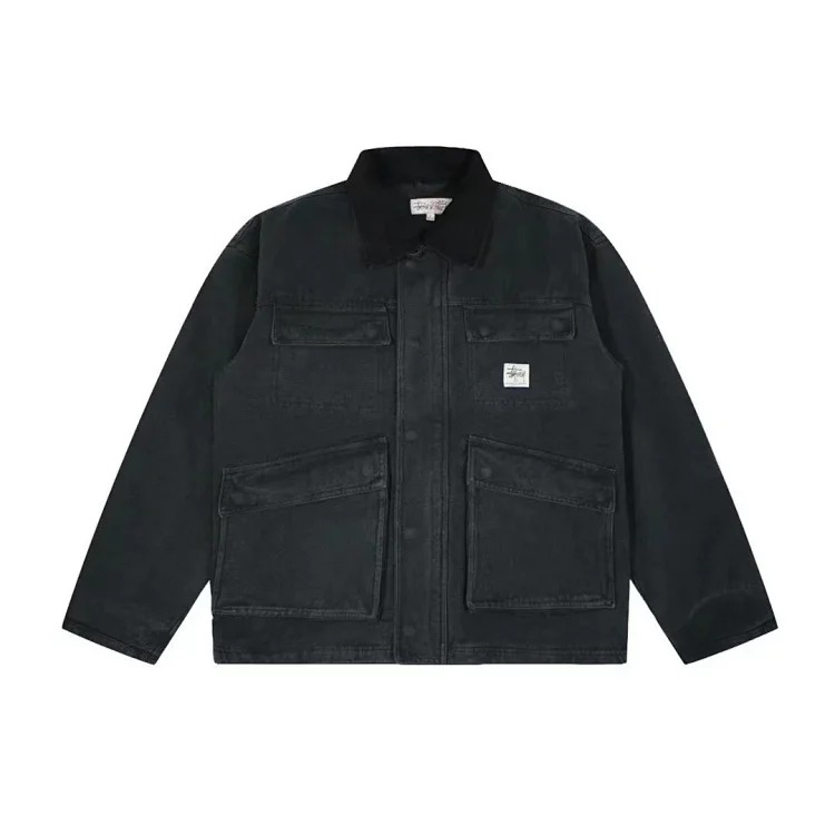 Carhartt style canvas American lapel work jacket classic Detroit jacket men's and women's hooded top trendy
