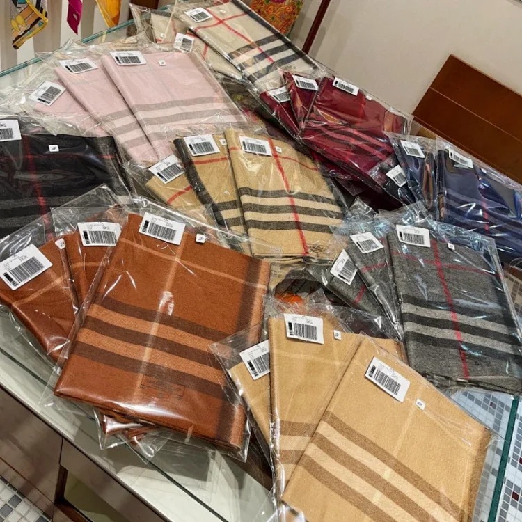 British plaid cashmere big brand camel scarf men's and women's shawl classic plaid