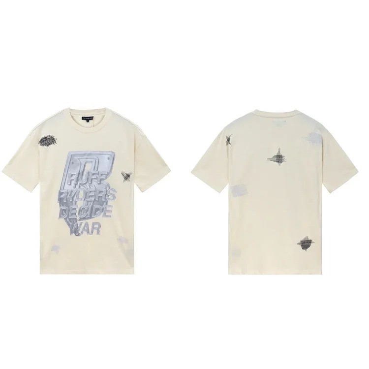 Washed printed loose mens short-sleeved t-shirt American top(pic17) Washed printed loose men's short-sleeved t-shirt American top