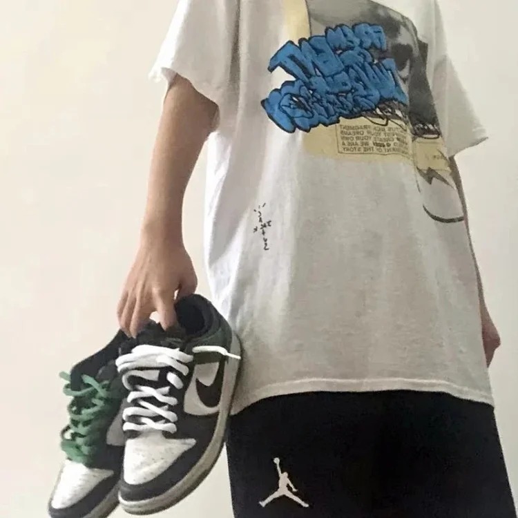 2024 new heavyweight Travis Scott Cactus Jack letter foam short-sleeved T-shirt tee for men and women