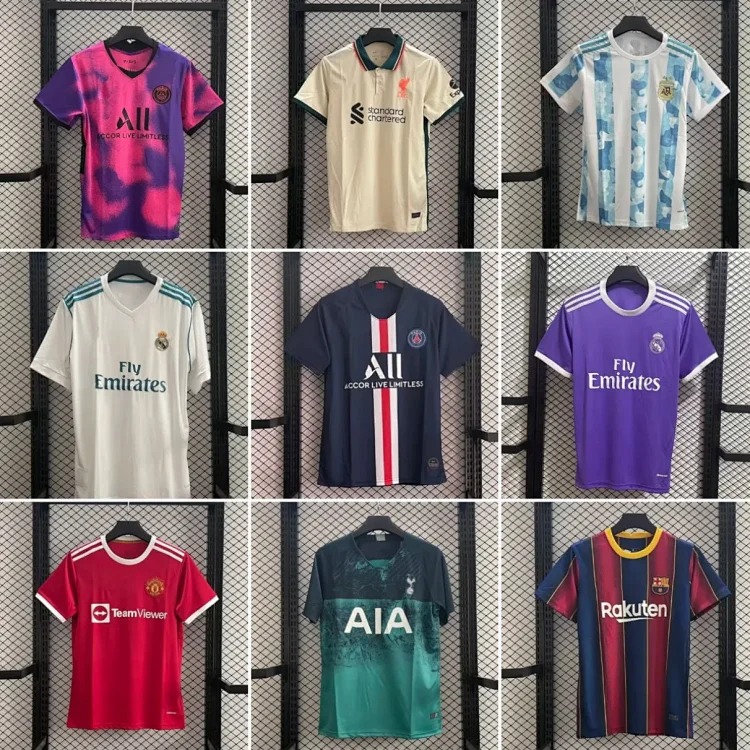 Paris football jerseys, old style, Brazil, Chelsea, Inter Milan, AC, Portugal, France, Argentina, England football jerseys