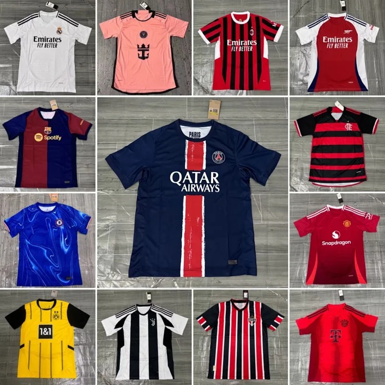 2425 Thai Chelsea Dortmund Flamengo Arsenal Marseille Da Gama AC Miami Paris Jersey