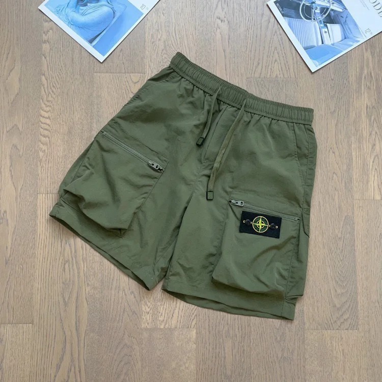 Cargo shorts for men and women functional style large pocket badge quick-drying three-quarter pants image 3
