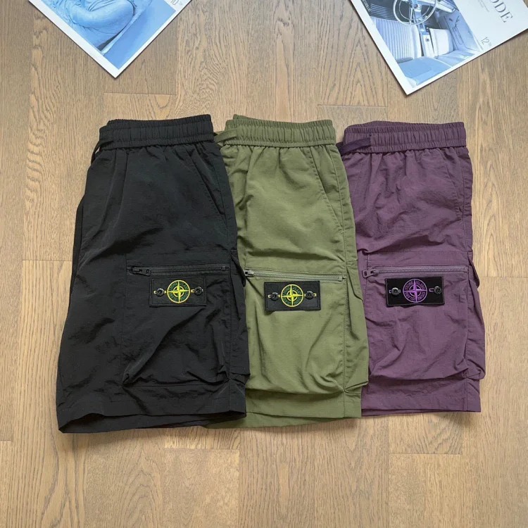 Cargo shorts for men and women functional style large pocket badge quick-drying three-quarter pants image 7