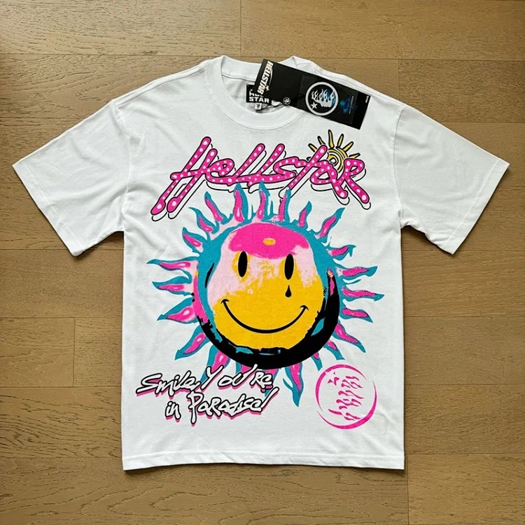 Printed double yarn pure cotton casual men's and women's summer casual loose short-sleeved T-shirts