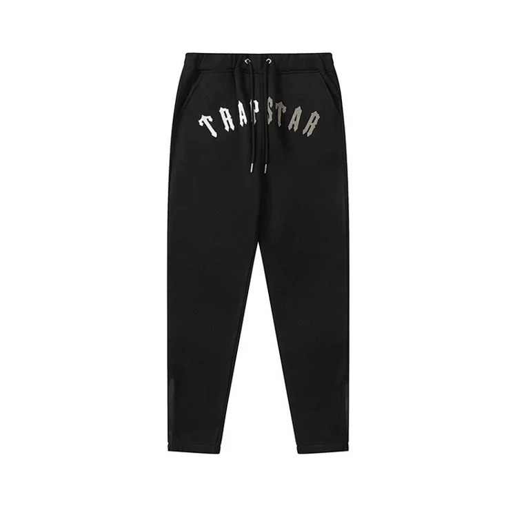 Gradient letter tiger head embroidery hooded sweatshirt + long pants sports suit