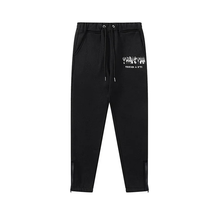 Gradient letter tiger head embroidery hooded sweatshirt + long pants sports suit
