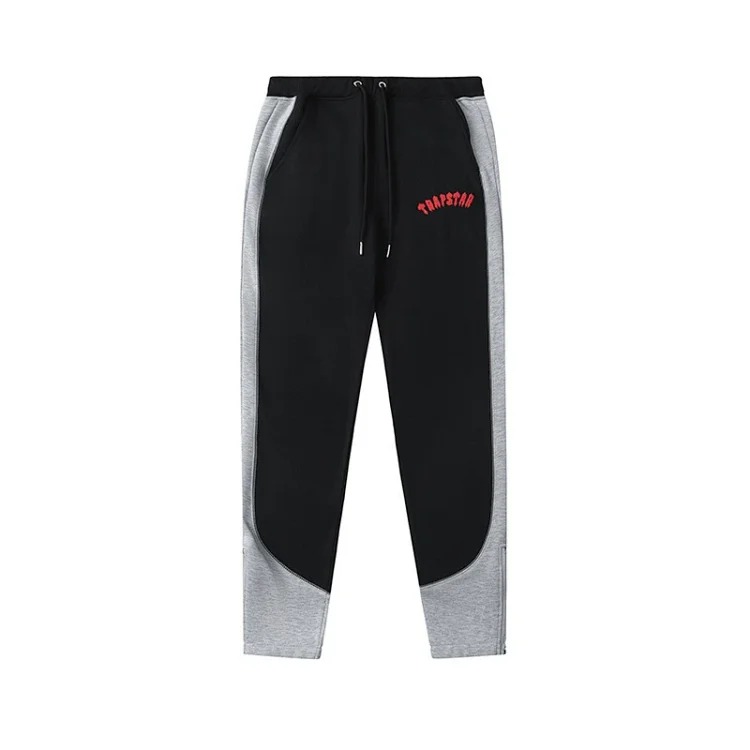 Gradient letter tiger head embroidery hooded sweatshirt + long pants sports suit