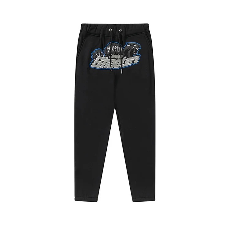Gradient letter tiger head embroidery hooded sweatshirt + long pants sports suit
