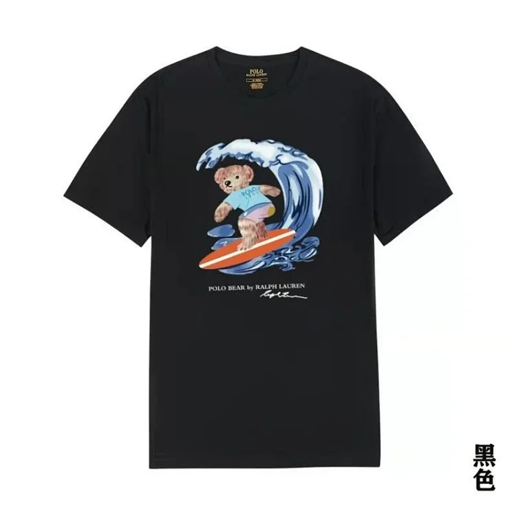 Raff the Bear summer short-sleeved T-shirt for men and women couples