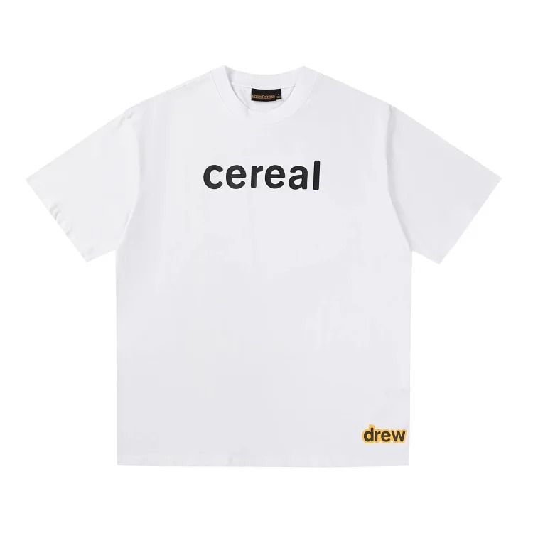 DREW HUOSE Summer classic Justin Bieber matching smiley face pattern round neck versatile T-shirt for couples