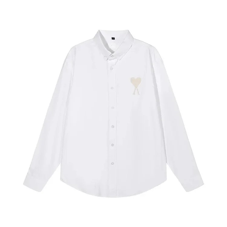 Love embroidered cotton shirt for men and women