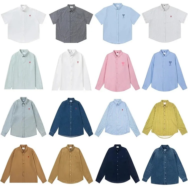 Love embroidered cotton shirt for men and women