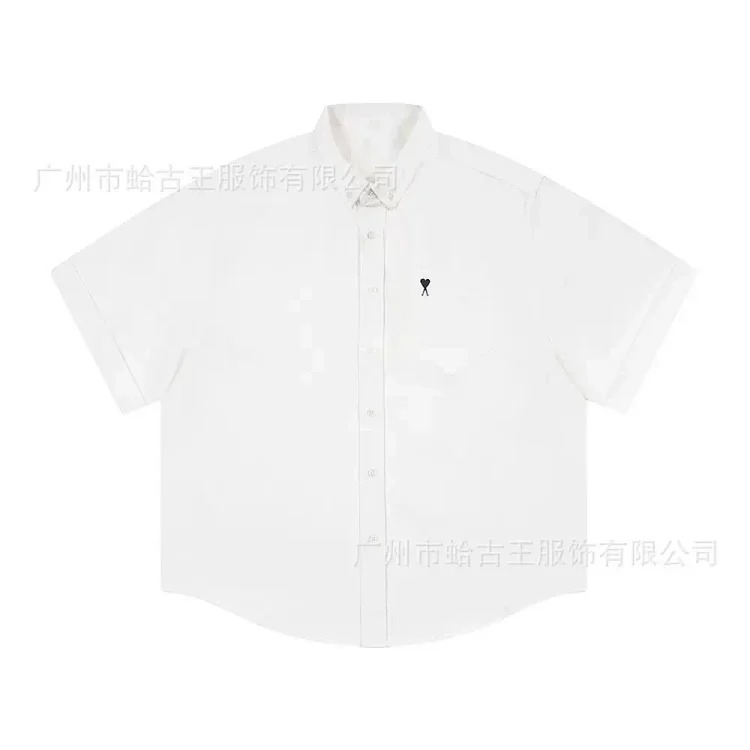 Love embroidered cotton shirt for men and women