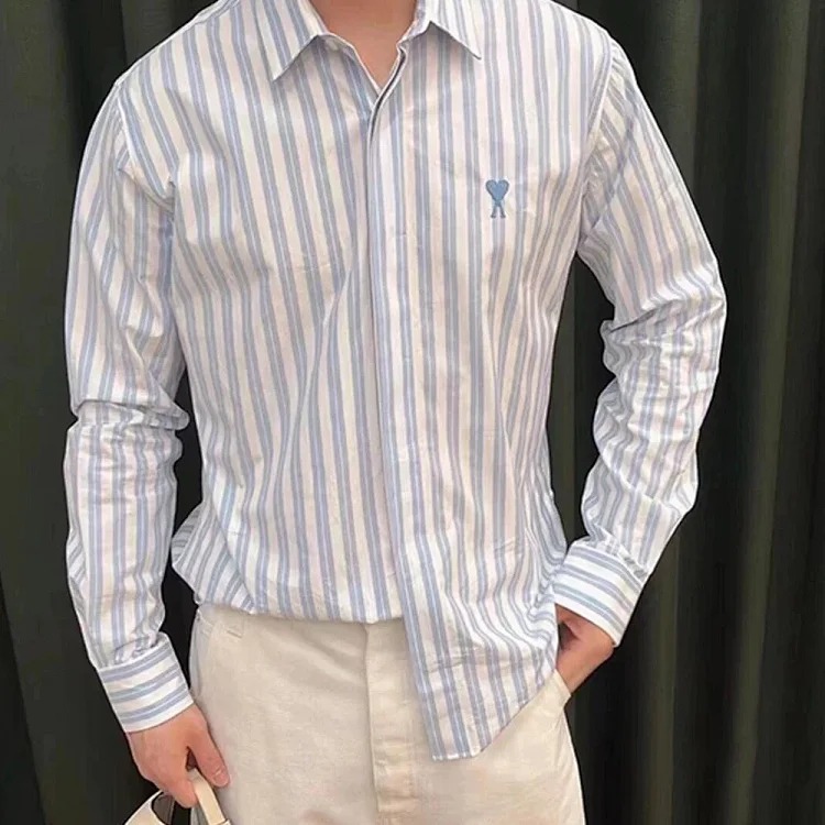 Love embroidered cotton shirt for men and women