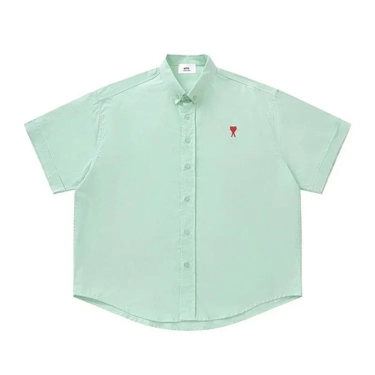 Love embroidered cotton shirt for men and women