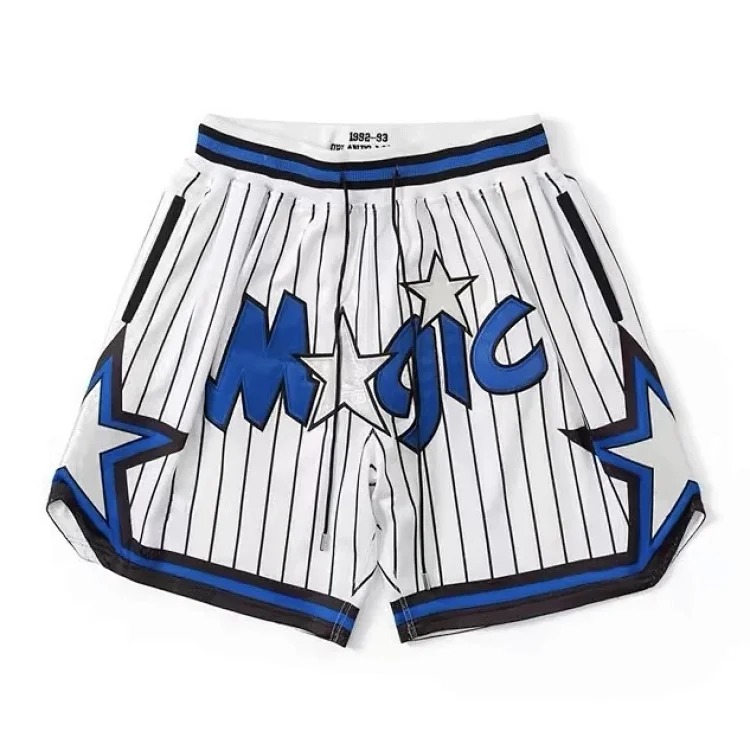 Heavyweight JustDon Lakers Magic Heat James Kobe embroidered mesh hip hop basketball sports shorts