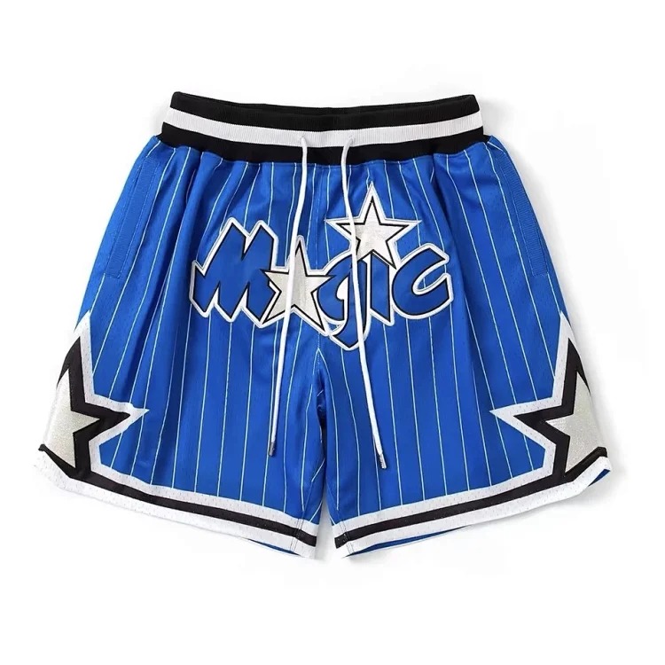 Heavyweight JustDon Lakers Magic Heat James Kobe embroidered mesh hip hop basketball sports shorts