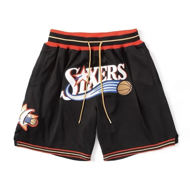Heavyweight JustDon Lakers Magic Heat James Kobe embroidered mesh hip hop basketball sports shorts