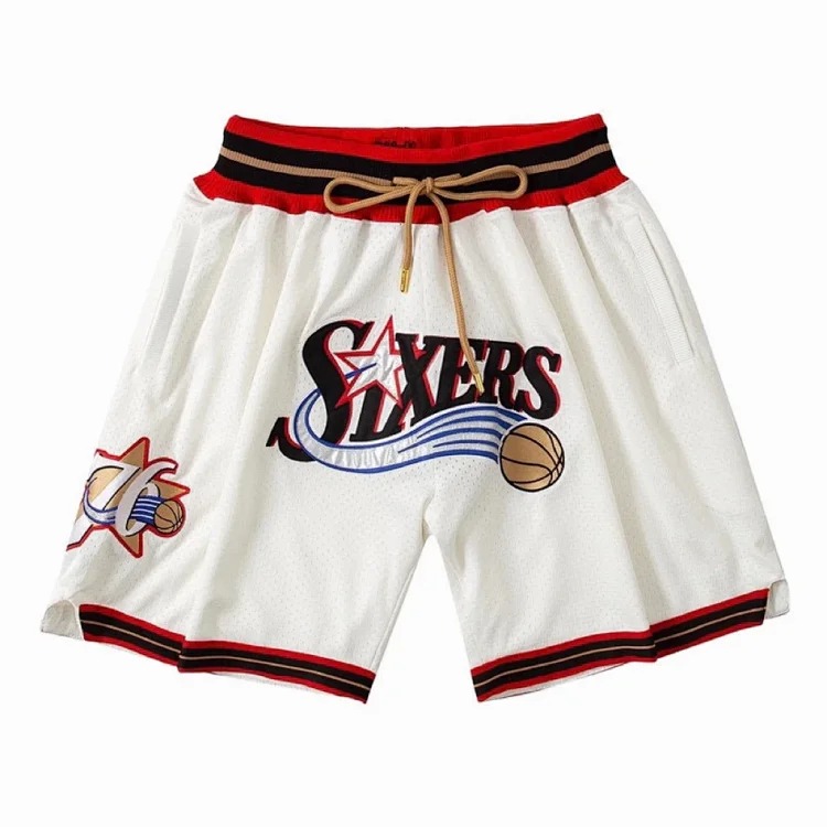 Heavyweight JustDon Lakers Magic Heat James Kobe embroidered mesh hip hop basketball sports shorts