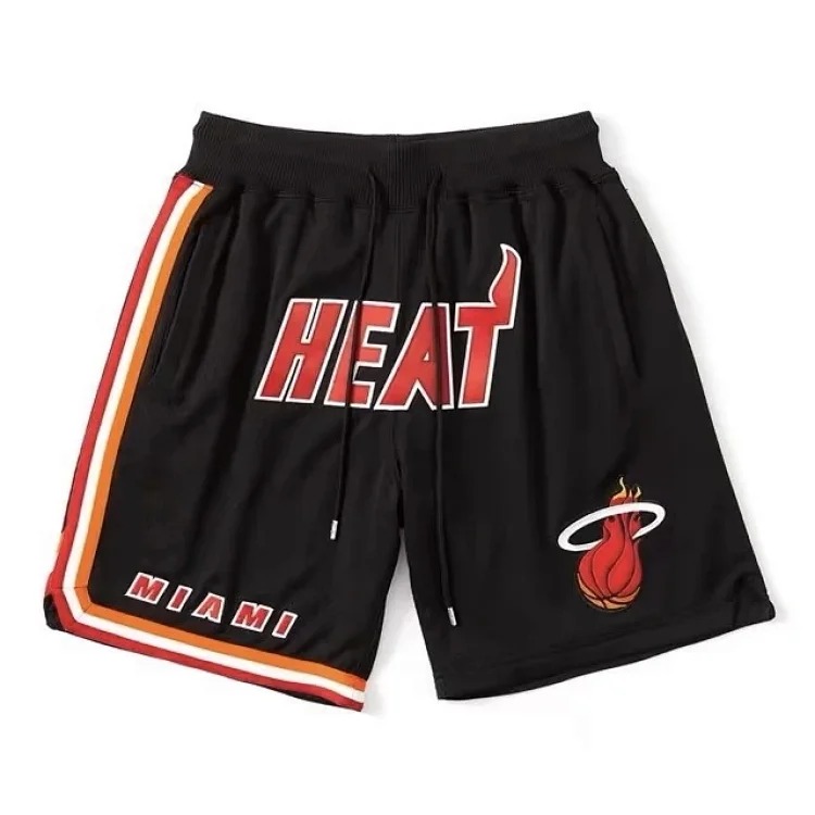 Heavyweight JustDon Lakers Magic Heat James Kobe embroidered mesh hip hop basketball sports shorts