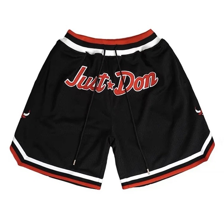Heavyweight JustDon Lakers Magic Heat James Kobe embroidered mesh hip hop basketball sports shorts