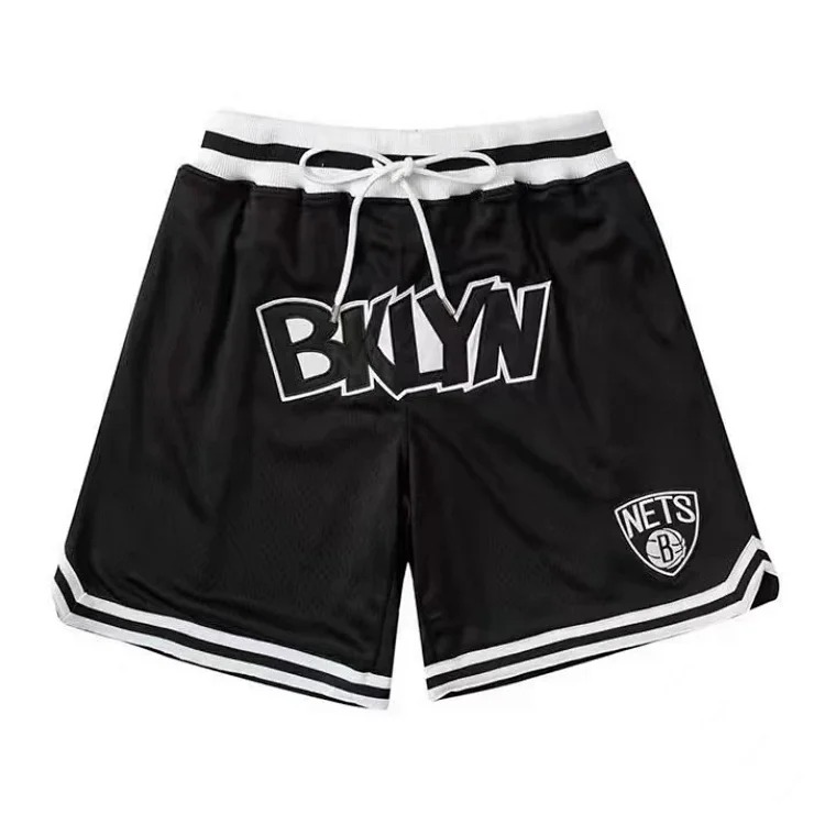 Heavyweight JustDon Lakers Magic Heat James Kobe embroidered mesh hip hop basketball sports shorts