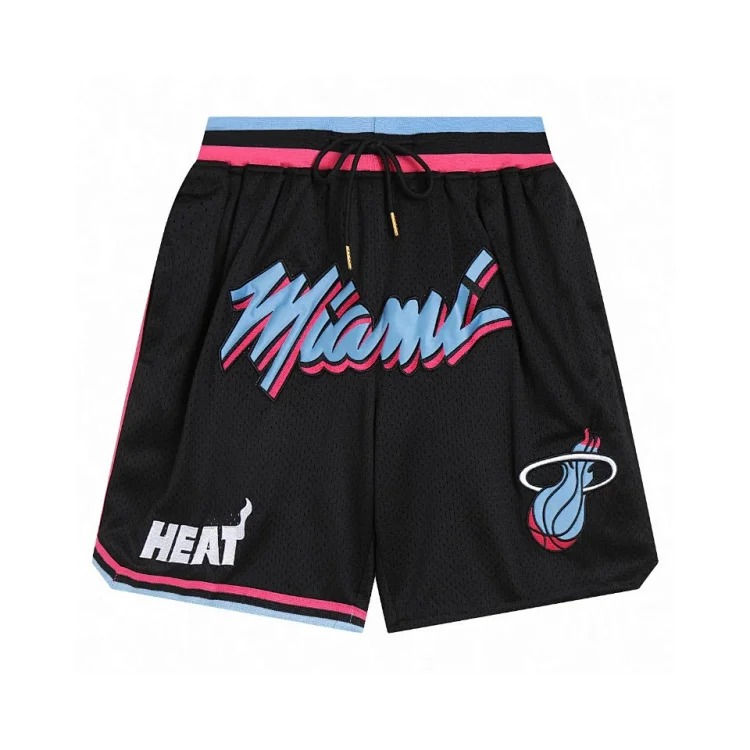 Heavyweight JustDon Lakers Magic Heat James Kobe embroidered mesh hip hop basketball sports shorts