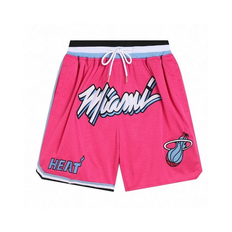 Heavyweight JustDon Lakers Magic Heat James Kobe embroidered mesh hip hop basketball sports shorts